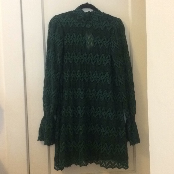 Free People Green Lace Simone Mini Dress - Picture 4 of 7